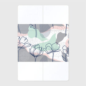 Магнитный плакат 2Х3 с принтом Цветы в Петрозаводске, Полимерный материал с магнитным слоем | 6 деталей размером 9*9 см | flowers | герберы | контур | легкие | лилии | мягкие | роза | ромашка | тренд | цветы