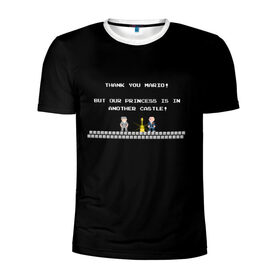 Мужская футболка 3D спортивная с принтом Марио Ёршик в Петрозаводске, 100% полиэстер с улучшенными характеристиками | приталенный силуэт, круглая горловина, широкие плечи, сужается к линии бедра | 8bit | dendy | game over | sega | super mario | ёршик | игра | прикол | ретро | супер марио