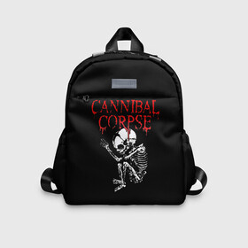 Детский рюкзак 3D с принтом Cannibal Corpse | 1 в Петрозаводске, 100% полиэстер | лямки с регулируемой длиной, сверху петелька, чтобы рюкзак можно было повесить на вешалку. Основное отделение закрывается на молнию, как и внешний карман. Внутри дополнительный карман. По бокам два дополнительных кармашка | band | cannibal corpse | metal | music | rock | атрибутика | группа | метал | музыка | рок