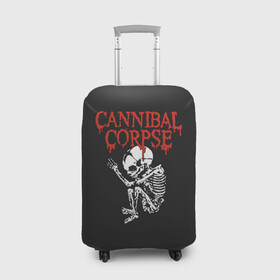 Чехол для чемодана 3D с принтом Cannibal Corpse в Петрозаводске, 86% полиэфир, 14% спандекс | двустороннее нанесение принта, прорези для ручек и колес | cannibal corpse | kreator | slayer | sodom | анархия | блэк метал | гаражный рок | гитара | гранж | дэт метал | металл | панк рок | рок музыка | рок н ролл | рокер | треш метал | труп каннибал | тяжелый рок | хард рок