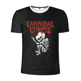 Мужская футболка 3D спортивная с принтом Cannibal Corpse в Петрозаводске, 100% полиэстер с улучшенными характеристиками | приталенный силуэт, круглая горловина, широкие плечи, сужается к линии бедра | cannibal corpse | kreator | slayer | sodom | анархия | блэк метал | гаражный рок | гитара | гранж | дэт метал | металл | панк рок | рок музыка | рок н ролл | рокер | треш метал | труп каннибал | тяжелый рок | хард рок