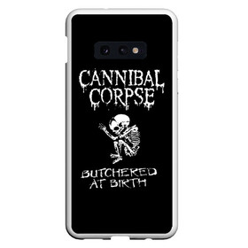 Чехол для Samsung S10E с принтом Cannibal Corpse в Петрозаводске, Силикон | Область печати: задняя сторона чехла, без боковых панелей | cannibal corpse | kreator | punk rock | slayer | sodom | анархия | блэк метал | гаражный рок | гранж | дэт метал | металл | панк рок | рок музыка | рок н ролл | рокер | треш метал | труп каннибал | тяжелый рок | хард рок