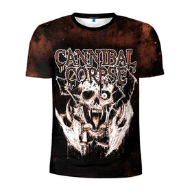 Мужская футболка 3D спортивная с принтом Cannibal Corpse в Петрозаводске, 100% полиэстер с улучшенными характеристиками | приталенный силуэт, круглая горловина, широкие плечи, сужается к линии бедра | canibal corpse | cannibal corpse | death metal | группы | дэт метал | канибал корпс | метал | рок