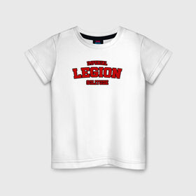 Детская футболка хлопок с принтом Imperial Legion - Skyrim в Петрозаводске, 100% хлопок | круглый вырез горловины, полуприлегающий силуэт, длина до линии бедер | skyrim | solitude | tes | varsity | видеоигры | империя | легион | скайрим | солитьюд | тамриэль