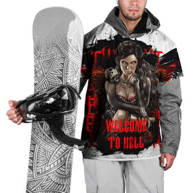 Накидка на куртку 3D с принтом Welcome to hell в Петрозаводске, 100% полиэстер |  | dark | darkness | elegancefly | phoenix | sheokate | vampire | вампир | готика | демон | кровь | тьма | феникс | фэнтези | череп