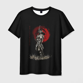 Мужская футболка 3D с принтом Самурай после битвы в Петрозаводске, 100% полиэфир | прямой крой, круглый вырез горловины, длина до линии бедер | Тематика изображения на принте: боевые искусства | история | легендарные воины | минимализм | самурай