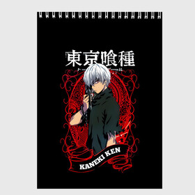 Скетчбук (блокнот) с принтом Kaneki Ken с красным узором в Петрозаводске, 100% бумага
 | 48 листов, плотность листов — 100 г/м2, плотность картонной обложки — 250 г/м2. Листы скреплены сверху удобной пружинной спиралью | Тематика изображения на принте: anime | kaneki ken | tokyo ghoul | tokyo ghoul: re | аниме | анимэ | гули | джузо сузуя | канеки кен | кузен йошимура | наки | нишики нишио | ре | ренджи йомо | ризе камиширо | токийский гуль | тоука киришима | ута