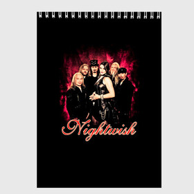 Скетчбук с принтом Nightwish в Петрозаводске, 100% бумага
 | 48 листов, плотность листов — 100 г/м2, плотность картонной обложки — 250 г/м2. Листы скреплены сверху удобной пружинной спиралью | gothic | metall | nightwish | rock | tarja turunen | готические | логотипы рок групп | метал | музыка | найтвиш | рок группы | рокерские | симфоник метал | тарья турунен