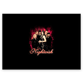 Поздравительная открытка с принтом Nightwish в Петрозаводске, 100% бумага | плотность бумаги 280 г/м2, матовая, на обратной стороне линовка и место для марки
 | gothic | metall | nightwish | rock | tarja turunen | готические | логотипы рок групп | метал | музыка | найтвиш | рок группы | рокерские | симфоник метал | тарья турунен
