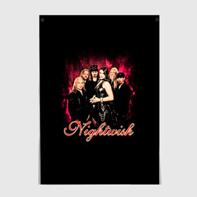 Постер с принтом Nightwish в Петрозаводске, 100% бумага
 | бумага, плотность 150 мг. Матовая, но за счет высокого коэффициента гладкости имеет небольшой блеск и дает на свету блики, но в отличии от глянцевой бумаги не покрыта лаком | Тематика изображения на принте: gothic | metall | nightwish | rock | tarja turunen | готические | логотипы рок групп | метал | музыка | найтвиш | рок группы | рокерские | симфоник метал | тарья турунен