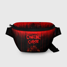 Поясная сумка 3D с принтом CANNIBAL CORPSE в Петрозаводске, 100% полиэстер | плотная ткань, ремень с регулируемой длиной, внутри несколько карманов для мелочей, основное отделение и карман с обратной стороны сумки застегиваются на молнию | blood | cannibal corpse | death metal | grunge | hardcore | music | punk | rock | usa | группа | канибал | кровь | метал | музыка | рок | сша | труп