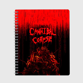 Тетрадь с принтом CANNIBAL CORPSE в Петрозаводске, 100% бумага | 48 листов, плотность листов — 60 г/м2, плотность картонной обложки — 250 г/м2. Листы скреплены сбоку удобной пружинной спиралью. Уголки страниц и обложки скругленные. Цвет линий — светло-серый
 | blood | cannibal corpse | death metal | grunge | hardcore | music | punk | rock | usa | группа | канибал | кровь | метал | музыка | рок | сша | труп