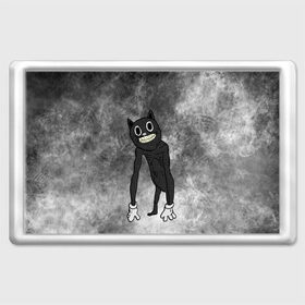 Магнит 45*70 с принтом Cartoon cat в Петрозаводске, Пластик | Размер: 78*52 мм; Размер печати: 70*45 | cartoon cat | crazy | horror | kitty | monster | безумный | враг | животные | зверь | злодей | злой кот | зубы | картун кэт | киска | кот | кошак | монстр | мультяшный кот | оскал | персонаж | страшилки | сумасшедший