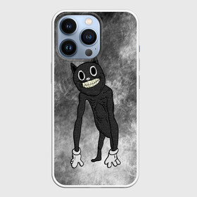 Чехол для iPhone 13 Pro с принтом Cartoon cat в Петрозаводске,  |  | cartoon cat | crazy | horror | kitty | monster | безумный | враг | животные | зверь | злодей | злой кот | зубы | картун кэт | киска | кот | кошак | монстр | мультяшный кот | оскал | персонаж | страшилки | сумасшедший