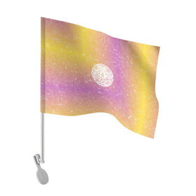 Флаг для автомобиля с принтом АнтиПсихоВирус 194ФЖ в Петрозаводске, 100% полиэстер | Размер: 30*21 см | qr код | амулет | антивирус | антидепрессант | антистресс | градиент | желтый | иммуномодулятор | коллаж | оберег | талисман | фиолетовый