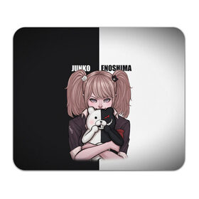 Коврик для мышки прямоугольный с принтом MONOKUMA  JUNKO в Петрозаводске, натуральный каучук | размер 230 х 185 мм; запечатка лицевой стороны | anime | danganronpa | enoshima | junko | monokuma | аниме | джунко | игра | манга | медведь | монокума | робот медведь | эношима