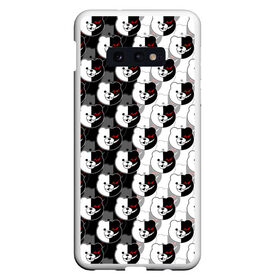 Чехол для Samsung S10E с принтом MONOKUMA  МОНОКУМА PATTERN в Петрозаводске, Силикон | Область печати: задняя сторона чехла, без боковых панелей | anime | danganronpa | enoshima | junko | monokuma | аниме | джунко | игра | манга | медведь | монокума | робот медведь | эношима