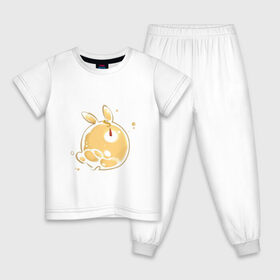 Детская пижама хлопок с принтом Дух Нин Гуан в Петрозаводске, 100% хлопок |  брюки и футболка прямого кроя, без карманов, на брюках мягкая резинка на поясе и по низу штанин
 | арт | дух | напарник | нин гуан | рисунок | фея