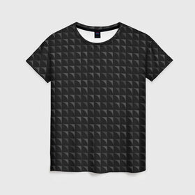 Женская футболка 3D с принтом Геометрия паттерн в Петрозаводске, 100% полиэфир ( синтетическое хлопкоподобное полотно) | прямой крой, круглый вырез горловины, длина до линии бедер | абстракция | геометрия | квадраты | углы | чешуя