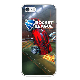 Чехол для iPhone 5/5S матовый с принтом Rocket League в Петрозаводске, Силикон | Область печати: задняя сторона чехла, без боковых панелей | cars | game | games | rocket league | гонка | гонки | машина | машины | рокет лига