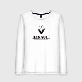 Женский лонгслив хлопок с принтом Renault Logo | Рено логотип в Петрозаводске, 100% хлопок |  | duster | life | logan | of | renault | reno | дастер | знак | значок | логан | лого | рено | француз