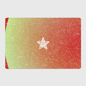 Магнитный плакат 3Х2 с принтом Звезда АПВ 128КЗ в Петрозаводске, Полимерный материал с магнитным слоем | 6 деталей размером 9*9 см | qr код | амулет | антивирус | антидепрессант | антистресс | градиент | звезда | иммуномодулятор | коллаж | красный | оберег | салатовый | талисман