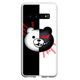 Чехол для Samsung Galaxy S10 с принтом monokuma и епи в Петрозаводске, Силикон | Область печати: задняя сторона чехла, без боковых панелей | anime | danganronpa | enoshima | junko | monokuma | аниме | джунко | игра | манга | медведь | монокума | робот медведь | эношима