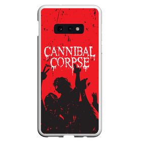 Чехол для Samsung S10E с принтом Cannibal Corpse | Труп Каннибала (Z) в Петрозаводске, Силикон | Область печати: задняя сторона чехла, без боковых панелей | cannibal | cannibal corpse | corpse | death metal | deathgrind | алекс уэбстер | брутальный дэт метал | дэт метал | дэтграйнд | пол мазуркевич | роб барретт | труп каннибала