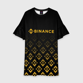 Детское платье 3D с принтом BINANCE | БИНАНС БИРЖА в Петрозаводске, 100% полиэстер | прямой силуэт, чуть расширенный к низу. Круглая горловина, на рукавах — воланы | Тематика изображения на принте: bitcoin | blockchain | btc | cardano | crypto | ethereum | polkadot | tether | xrp | бинанс | биткоин | блокчейн | валюта | деньги | криптовалюта | майнер | майнинг | цифровая валюта | цифровое золото | эфир