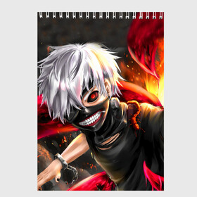 Скетчбук с принтом Kaneki Ghoul в Петрозаводске, 100% бумага
 | 48 листов, плотность листов — 100 г/м2, плотность картонной обложки — 250 г/м2. Листы скреплены сверху удобной пружинной спиралью | Тематика изображения на принте: anime | kaneki ken | manga | tokyo ghoul | аниме | джузо сузуя. | канеки кен | манга | манга гуля | перерождение | токийский гуль | токийском гуле