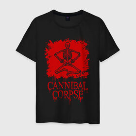 Мужская футболка хлопок с принтом Cannibal Corpse | Труп Каннибала (Z) в Петрозаводске, 100% хлопок | прямой крой, круглый вырез горловины, длина до линии бедер, слегка спущенное плечо. | Тематика изображения на принте: blood | cannibal | cannibal corpse | corpse | death metal | deathgrind | алекс уэбстер | брутальный дэт метал | дэт метал | дэтграйнд | кровь | пол мазуркевич | роб барретт | скелет | труп каннибала