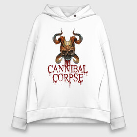 Женское худи Oversize хлопок с принтом Cannibal Corpse Труп Каннибала (Z) в Петрозаводске, френч-терри — 70% хлопок, 30% полиэстер. Мягкий теплый начес внутри —100% хлопок | боковые карманы, эластичные манжеты и нижняя кромка, капюшон на магнитной кнопке | cannibal | cannibal corpse | corpse | death metal | deathgrind | demon | devil | алекс уэбстер | брутальный дэт метал | демон | дэт метал | дэтграйнд | пол мазуркевич | роб барретт | труп каннибала | череп