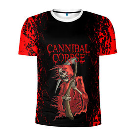 Мужская футболка 3D спортивная с принтом Cannibal Corpse | Труп Каннибала (Z) в Петрозаводске, 100% полиэстер с улучшенными характеристиками | приталенный силуэт, круглая горловина, широкие плечи, сужается к линии бедра | cannibal | cannibal corpse | corpse | death metal | deathgrind | алекс уэбстер | брутальный дэт метал | дэт метал | дэтграйнд | пол мазуркевич | роб барретт | труп каннибала