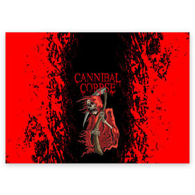 Поздравительная открытка с принтом Cannibal Corpse | Труп Каннибала (Z) в Петрозаводске, 100% бумага | плотность бумаги 280 г/м2, матовая, на обратной стороне линовка и место для марки
 | Тематика изображения на принте: cannibal | cannibal corpse | corpse | death metal | deathgrind | алекс уэбстер | брутальный дэт метал | дэт метал | дэтграйнд | пол мазуркевич | роб барретт | труп каннибала