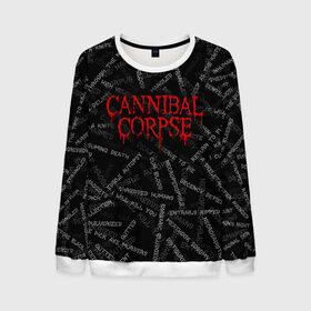 Мужской свитшот 3D с принтом Cannibal Corpse | Songs (Z) в Петрозаводске, 100% полиэстер с мягким внутренним слоем | круглый вырез горловины, мягкая резинка на манжетах и поясе, свободная посадка по фигуре | cannibal | cannibal corpse | corpse | death metal | deathgrind | алекс уэбстер | брутальный дэт метал | дэт метал | дэтграйнд | пол мазуркевич | роб барретт | труп каннибала