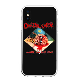 Чехол для iPhone XS Max матовый с принтом Cannibal Corpse в Петрозаводске, Силикон | Область печати: задняя сторона чехла, без боковых панелей | at | back | bleeding | bloodthirst | butchered | cannibal | corpse | eaten | evisceration | gallery | gore | kill | kreaton | life | mutilated | obsessed | of | slayer | sodom | spawn | suicide | the | to | tomb | unimagined | vile | vi