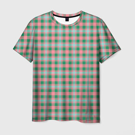 Мужская футболка 3D с принтом Узор в клетку в Петрозаводске, 100% полиэфир | прямой крой, круглый вырез горловины, длина до линии бедер | джентльмены | квадраты | клетка | костюм | линии | полосы | текстура | узор