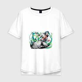 Мужская футболка хлопок Oversize с принтом Блич в Петрозаводске, 100% хлопок | свободный крой, круглый ворот, “спинка” длиннее передней части | anime | bleach | hero | manga | блич | герой