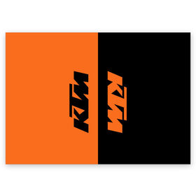 Поздравительная открытка с принтом KTM | КТМ (Z) в Петрозаводске, 100% бумага | плотность бумаги 280 г/м2, матовая, на обратной стороне линовка и место для марки
 | enduro | ktm | moto | moto sport | motocycle | sportmotorcycle | ктм | мото | мото спорт | мотоспорт | спорт мото
