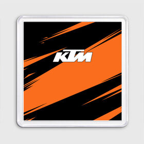 Магнит 55*55 с принтом KTM | КТМ в Петрозаводске, Пластик | Размер: 65*65 мм; Размер печати: 55*55 мм | enduro | ktm | moto | moto sport | motocycle | orange | sportmotorcycle | ктм | мото | мото спорт | мотоспорт | оранжевый | спорт мото