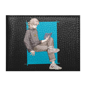Обложка для студенческого билета с принтом Современный Альбедо в Петрозаводске, натуральная кожа | Размер: 11*8 см; Печать на всей внешней стороне | Тематика изображения на принте: альбедо | арт | блондин | милый парень | рисунок
