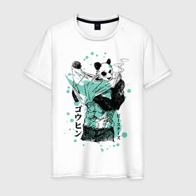 Мужская футболка хлопок с принтом BEASTARS Гохин в Петрозаводске, 100% хлопок | прямой крой, круглый вырез горловины, длина до линии бедер, слегка спущенное плечо. | anime | beastars | gouhin | manga | аниме | выдающиеся звери | гохин | манга | панда