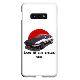 Чехол для Samsung S10E с принтом Land of the rising sun в Петрозаводске, Силикон | Область печати: задняя сторона чехла, без боковых панелей | ae86 | drift | hachiroku | initial d | trueno | инициал ди | хачироку