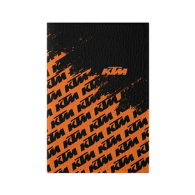 Обложка для паспорта матовая кожа с принтом KTM | КТМ в Петрозаводске, натуральная матовая кожа | размер 19,3 х 13,7 см; прозрачные пластиковые крепления | enduro | ktm | moto | moto sport | motocycle | orange | sportmotorcycle | ктм | мото | мото спорт | мотоспорт | оранжевый | спорт мото