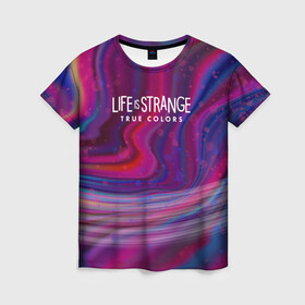 Женская футболка 3D с принтом Life is Strange True Colors в Петрозаводске, 100% полиэфир ( синтетическое хлопкоподобное полотно) | прямой крой, круглый вырез горловины, длина до линии бедер | amberprice | art | chloeprice | chris | colors | daniel | danieldiaz | is | life | lifeisstrange | lifeisstrange3 | lifeisstrangebeforethestorm | lifeisstrangegame | lis | lis3 | maxcaulfield | pricefield | rachelamber | sean | seandiaz | strange