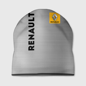 Шапка 3D с принтом Renault Сталь в Петрозаводске, 100% полиэстер | универсальный размер, печать по всей поверхности изделия | line | renault | reno | yellow | дорога | желтая | лайв | лайн | лайф | линия | пассион | полоса | разметка | рено | сталь | фор