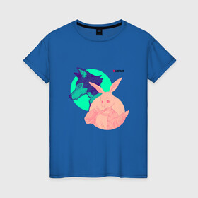 Женская футболка хлопок с принтом Beastars в Петрозаводске, 100% хлопок | прямой крой, круглый вырез горловины, длина до линии бедер, слегка спущенное плечо | beastars | волк | кролик | круги