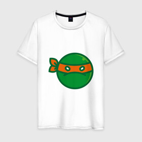Мужская футболка хлопок с принтом Michelangelo в Петрозаводске, 100% хлопок | прямой крой, круглый вырез горловины, длина до линии бедер, слегка спущенное плечо. | donatello | leonardo | michelangelo | ninja | pizza | raphael | turtles | донателло | животные | карате | комикс | комиксы | леонардо | микеланджело | мультфильм | мутант | мутанты | ниндзя | пицца | рафаэль | сплинтер | супергерой