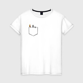 Женская футболка хлопок с принтом Дарк соулс карман в Петрозаводске, 100% хлопок | прямой крой, круглый вырез горловины, длина до линии бедер, слегка спущенное плечо | dark souls | lfhr cjekc | вфкл ыщгды | дарк соулс | черная душа