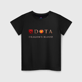 Детская футболка хлопок с принтом DOTA: Кровь дракона в Петрозаводске, 100% хлопок | круглый вырез горловины, полуприлегающий силуэт, длина до линии бедер | anime | dota 2 | dota: dragons blood | dota: кровь дракона | аниме | дота | сериал